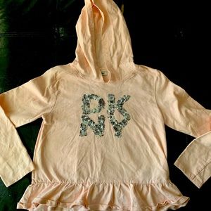 DKNY Pink hoodie sweatshirt with sparkles